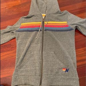 5 Stripe Hoodie - Heather Grey